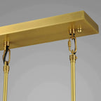 36 Inch Raindrop Glass Linear Rod Chandelier – Lachryma