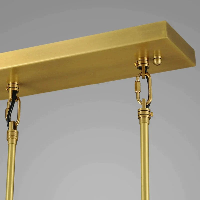 36 Inch Raindrop Glass Linear Rod Chandelier – Lachryma