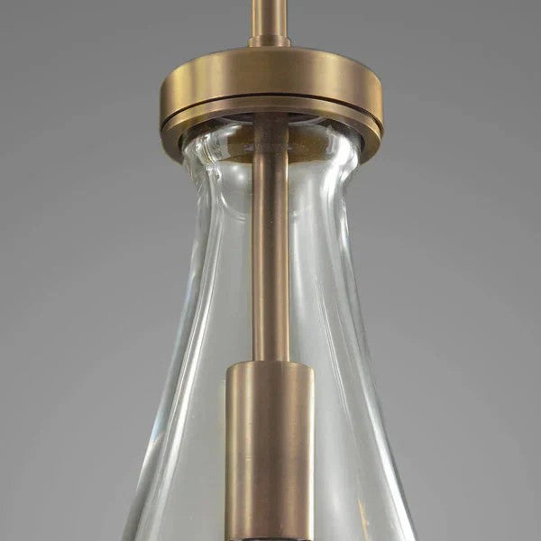 36 Inch Raindrop Glass Linear Rod Chandelier – Lachryma