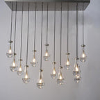 54 Inch Raindrop Glass Rectangular Chandelier – Lachryma