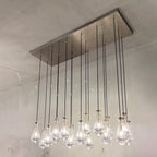 72 Inch Raindrop Glass Rectangular Chandelier – Lachryma