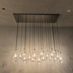 72 Inch Raindrop Glass Rectangular Chandelier – Lachryma