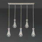 36 Inch Raindrop Glass Linear Rod Chandelier – Lachryma