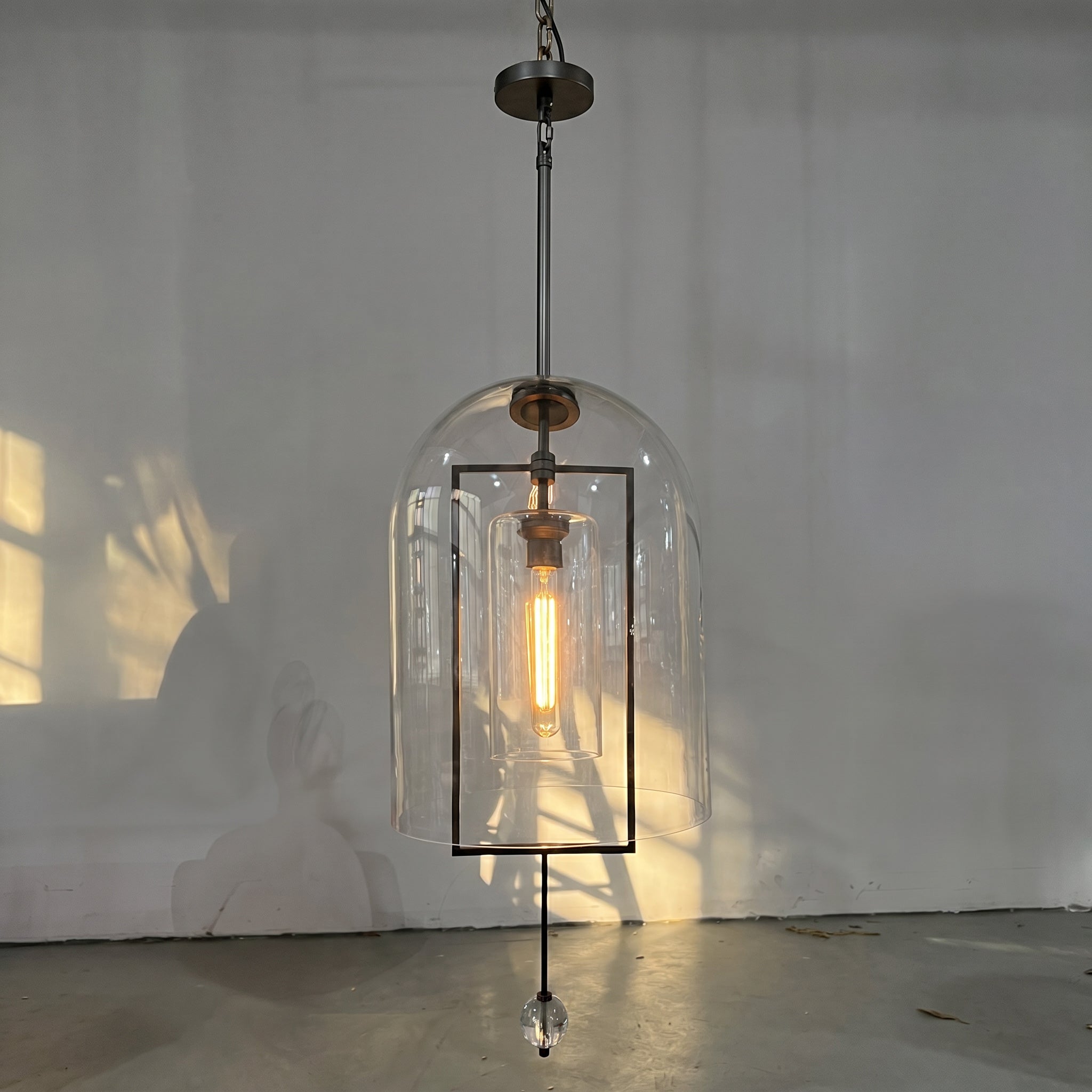 15 Inch Bell Glass Pendant Light - Fulcrum