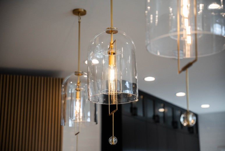 13 Inch Bell Glass Pendant Light - Fulcrum