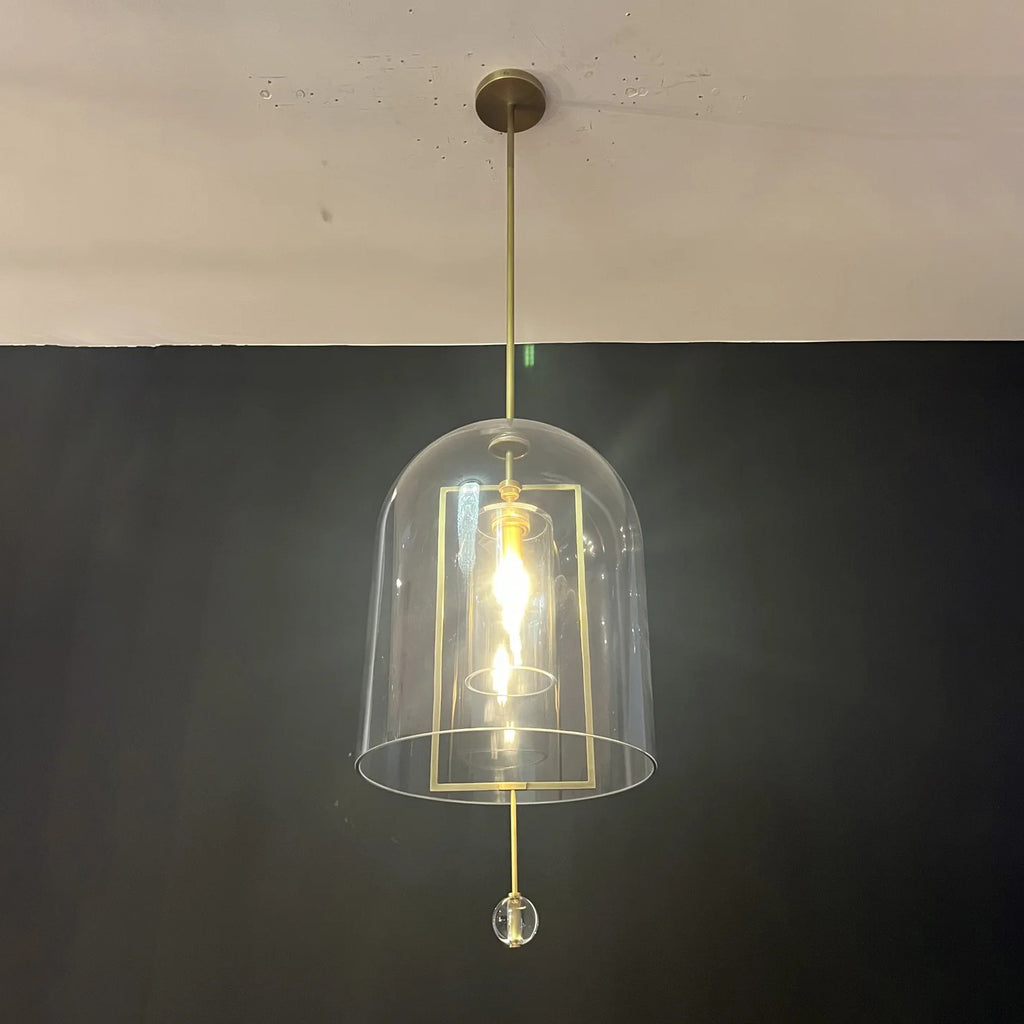 13 Inch Bell Glass Pendant Light - Fulcrum