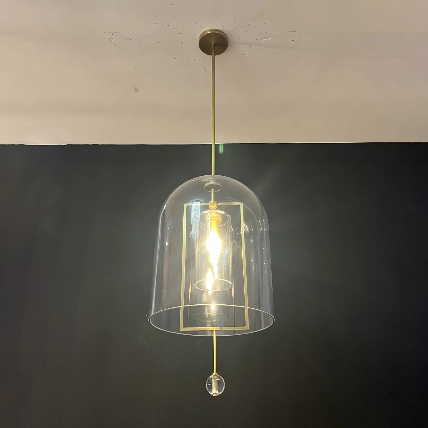 13 Inch Bell Glass Pendant Light - Fulcrum