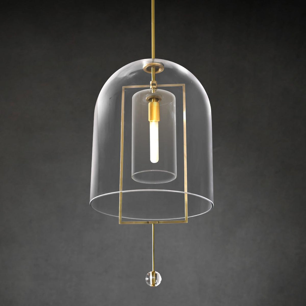 15 Inch Bell Glass Pendant Light - Fulcrum