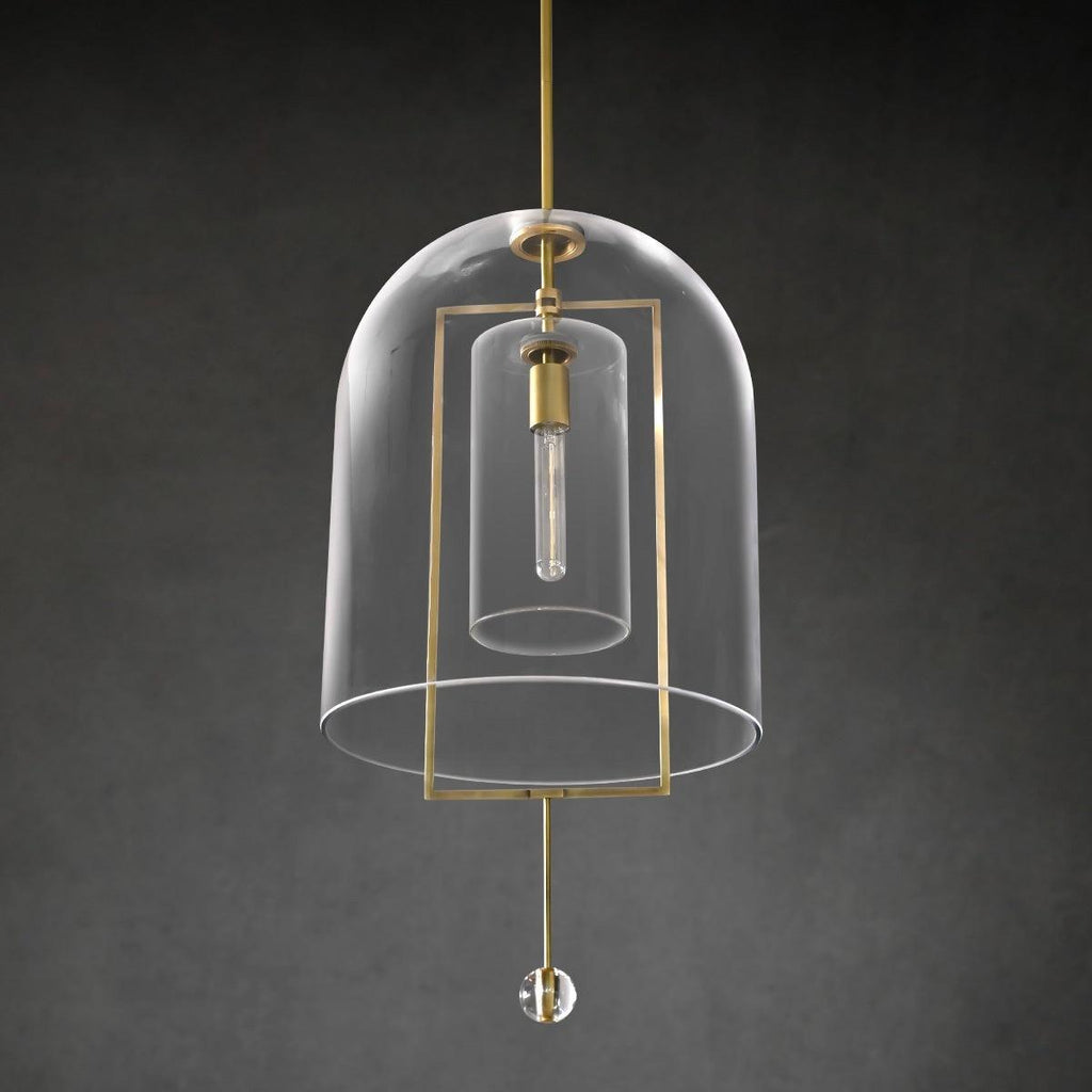15 Inch Bell Glass Pendant Light - Fulcrum
