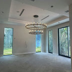 72 Inch Cylinder Glass Candle Two-Tier Chandelier - Ravelle