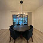 36 Inch Cylindrical Glass Candle Round Chandelier - Ravelle