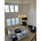 48 Inch Cylindrical Glass Candle Round Chandelier - Ravelle