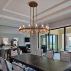 48 Inch Cylinder Glass Round Candle Chandelier - Ravelle