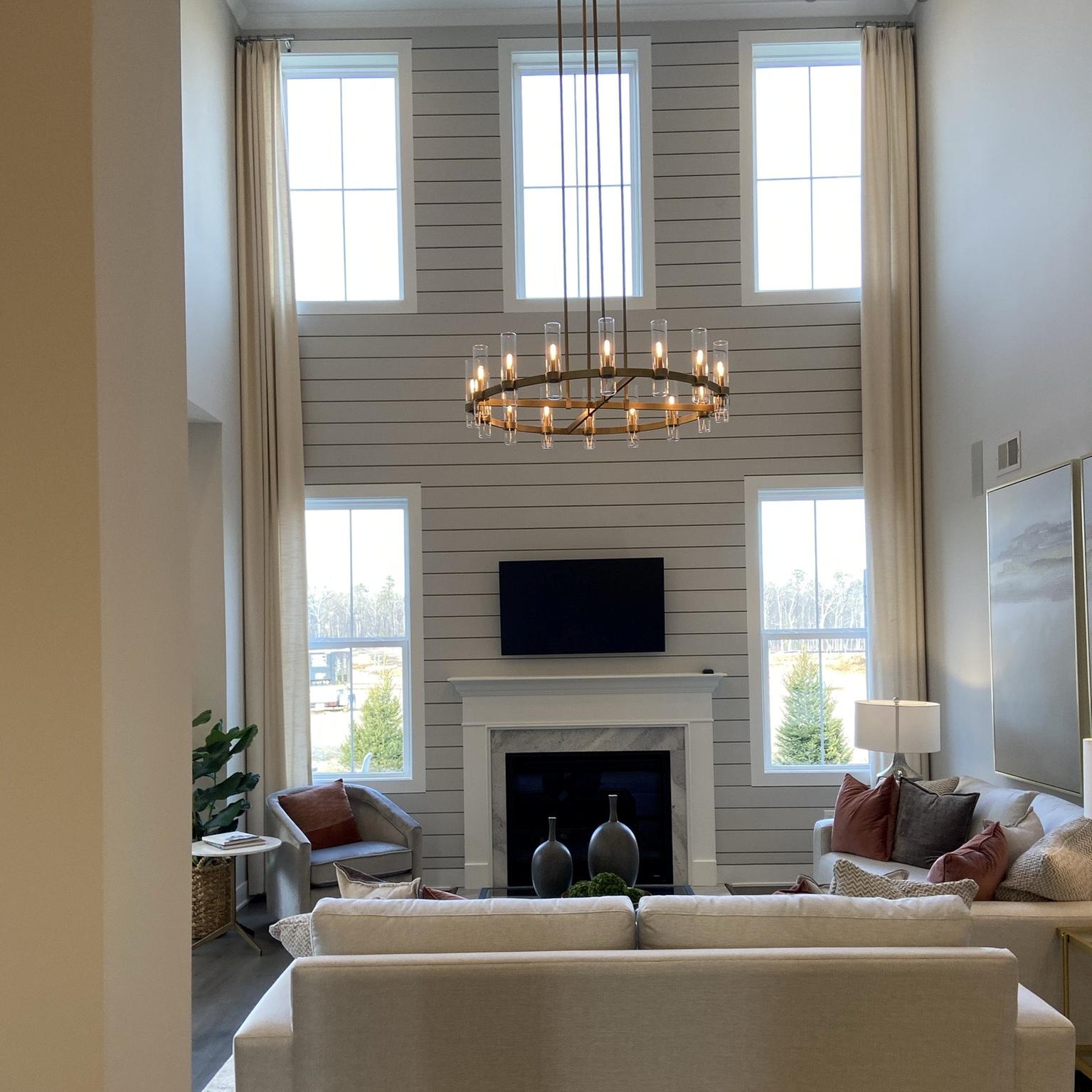48 Inch Cylindrical Glass Candle Round Chandelier - Ravelle