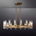 48 Inch Cylinder Glass Round Candle Chandelier - Ravelle