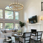 60 Inch Cylindrical Glass Candle Round Chandelier - Ravelle