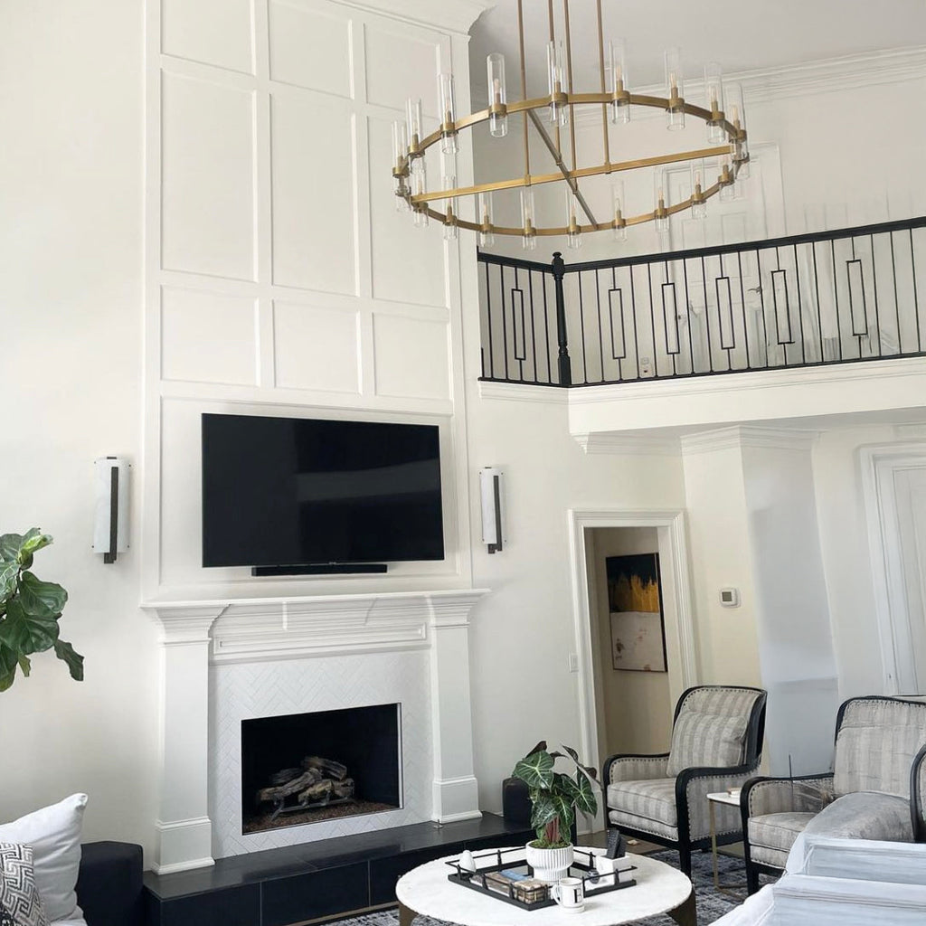 60 Inch Cylindrical Glass Candle Round Chandelier - Ravelle