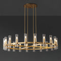 60 Inch Cylinder Glass Round Candle Chandelier - Ravelle