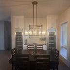 36 Inch Cylindrical Glass Candle Round Chandelier - Ravelle