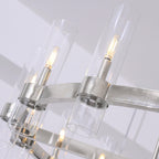 60 Inch Cylindrical Glass Candle Round Chandelier - Ravelle