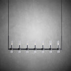 54 Inch Cylindrical Glass Candle Linear Chandelier - Ravelle