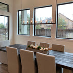 54 Inch Cylinder Glass Linear Candle Chandelier - Ravelle