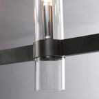 54 Inch Cylinder Glass Linear Candle Chandelier - Ravelle