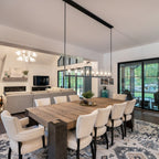 69 Inch Cylinder Glass Linear Candle Chandelier - Ravelle