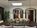 69 Inch Cylindrical Glass Candle Linear Chandelier - Ravelle