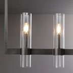 69 Inch Cylindrical Glass Candle Linear Chandelier - Ravelle