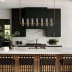 54 Inch Cylinder Glass Linear Candle Chandelier - Ravelle