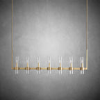 54 Inch Cylindrical Glass Candle Linear Chandelier - Ravelle