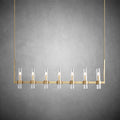 54 Inch Cylinder Glass Linear Candle Chandelier - Ravelle