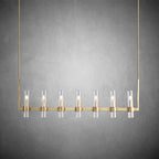 54 Inch Cylindrical Glass Candle Linear Chandelier - Ravelle