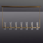 54 Zoll zylindrischer linearer Kerzenleuchter aus Glas - Ravelle