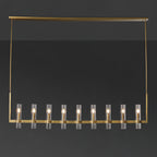 69 Inch Cylinder Glass Candle Linear Chandelier - Ravelle