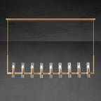 69 Inch Cylindrical Glass Candle Linear Chandelier - Ravelle
