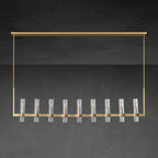 69 Inch Cylindrical Glass Candle Linear Chandelier - Ravelle