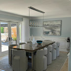 54 Inch Cylindrical Glass Candle Linear Chandelier - Ravelle