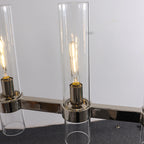 69 Inch Cylindrical Glass Candle Linear Chandelier - Ravelle