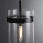 8 Inch Cylindrical Glass Pendant Light - Ravelle