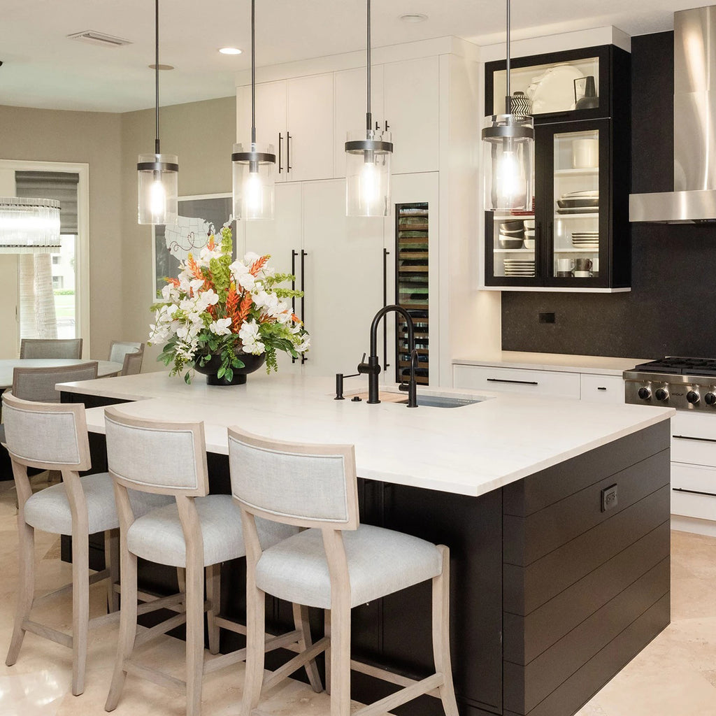 8 Inch Cylinder Glass Pendant Light - Ravelle