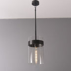 8 Zoll zylindrische Glas-Pendelleuchte - Ravelle