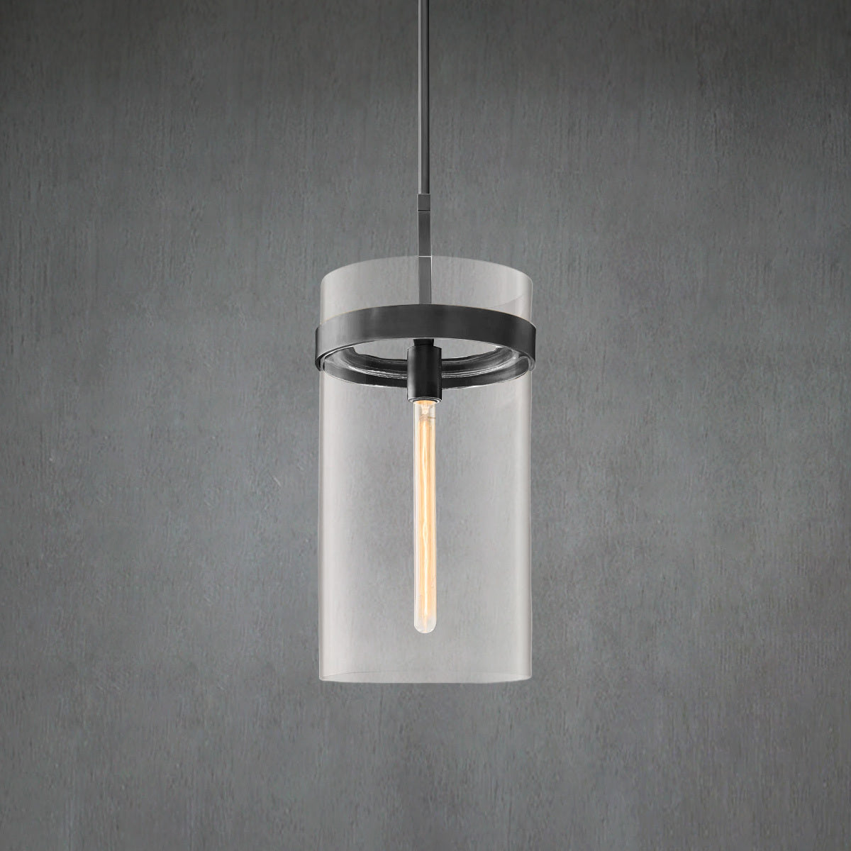 10 Inch Cylindrical Glass Pendant Light - Ravelle