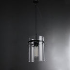12 Inch Cylindrical Glass Pendant Light - Ravelle