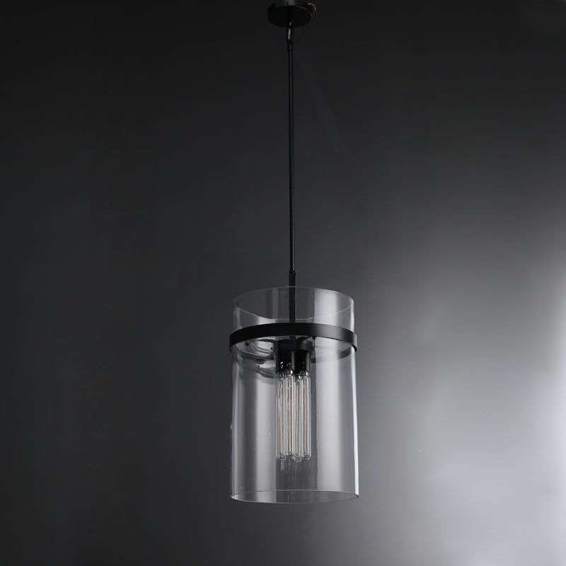 12 Inch Cylindrical Glass Pendant Light - Ravelle