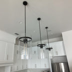 12 Inch Cylindrical Glass Pendant Light - Ravelle