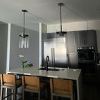 12 Inch Cylindrical Glass Pendant Light - Ravelle