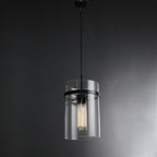 12 Inch Cylindrical Glass Pendant Light - Ravelle