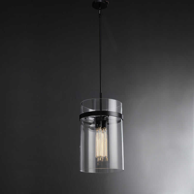 12 Inch Cylindrical Glass Pendant Light - Ravelle